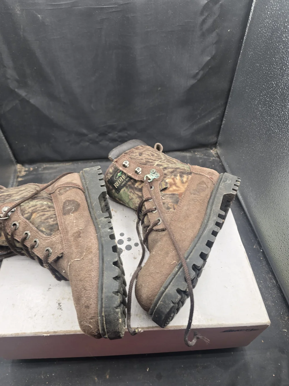3M Thinsulate Kids Brown‎ Suede Camo Hunting Boots
